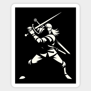 Monster Slayer Silhouette - Dark Fantasy Magnet